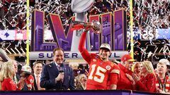 Kansas City Chiefs quarterback Patrick Mahomes became just the second player in NFL history to win back-to-back Super Bowl MVP awards.