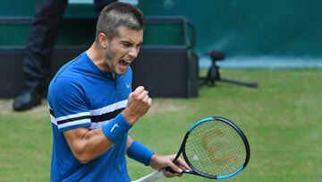 Coric stuns Federer to claim title in Halle