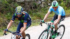 Carlos Barbero persigue a Alejandro Valverde, que ser&aacute; su compa&ntilde;ero en el Movistar Team en 2017, durante la pasada Vuelta a Castilla y Le&oacute;n.
