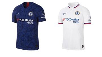 Las dos camisetas de fútbol del Chelsea para la temporada 2019-20.