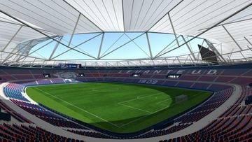 Maqueta del proyecto de la reforma del Ciutat de Val&egrave;ncia con la instalaci&oacute;n de una cubierta sobre todo el estadio. 