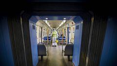BUENOS AIRES, ARGENTINA - JUNE 26:   A worker disinfects a wagon at Constitucion Train Station during government-ordered coronavirus lockdown on June 26, 2020 in Buenos Aires, Argentina. Argentina remains on lockdown to halt spread of coronavirus since Ma