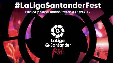 25/03/20 CARTEL promocional de LaLiga Santander Fest  festival de musica online