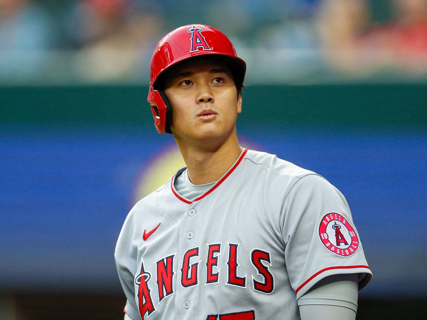 Shohei Ohtani Thrown Game Used Baseball Hit By Pitch HBP Mark