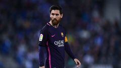 Messi en un encuentro disputado entre Espanyol y Barcelona.