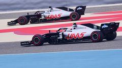 Romain Grosjean y Kevin Magnussen (Haas VF20). Bahr&eacute;in, F1 2020. 