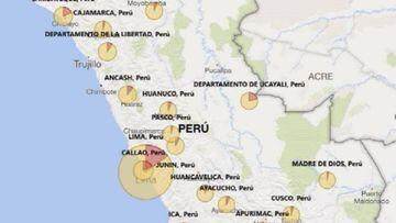 Mapa de casos por coronavirus por región en Perú: hoy, 6 de julio