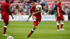 Soccer Football - Wigan Athletic vs Liverpool - Pre Season Friendly - Wigan, Britain - July 14, 2017   Liverpool&#039;s Philippe Coutinho warms up before the match   Action Images via Reuters/Craig Brough
