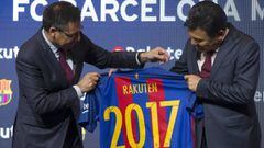 Firma del acuerdo entre el Barcelona y Rakuten.
