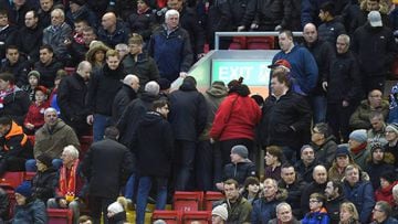 Liverpool fans stage walkout and miss late meltdown