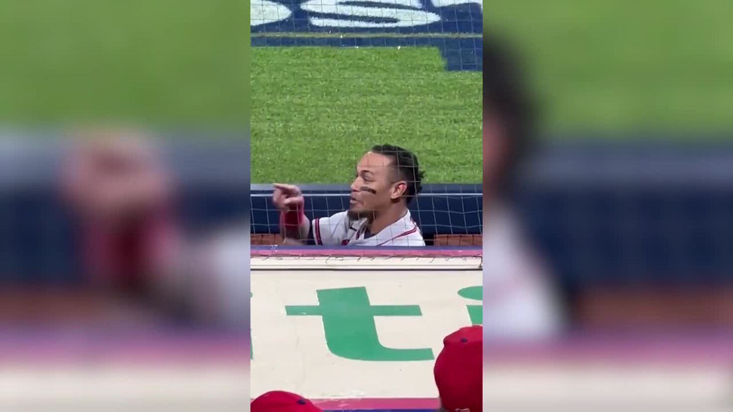 Braves stars Orlando Arcia and Ronald Acuña Jr. flip out on Phillies fans  from dugout