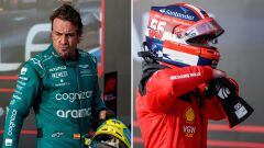 Fernando Alonso (Aston Martin) y Carlos Sainz (Ferrari SF23). Austin, Estados Unidos. F1 2023.