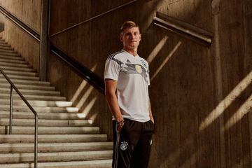 Toni Kroos in Germany's new home shirt.