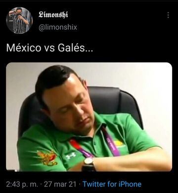 Los memes 'se aburren' tras la derrota de México contra Gales