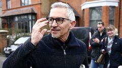 Former British football player and BBC presenter Gary Lineker walks outside his home in London, Britain, March 12, 2023. REUTERS/Henry Nicholls