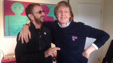 Ringo Starr y Paul McCartney graban juntos en 2017
