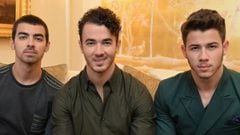 Los Jonas Brothers en el Mercedes-Benz Fashion Week, 2014.