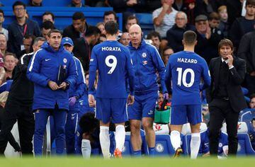Chelsea’s Alvaro Morata goes off injured