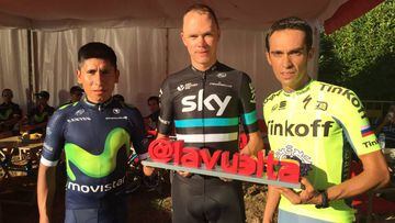 Nairo Quintana, Chris Froome y Alberto Contador.