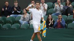 Tennis - Wimbledon - All England Lawn Tennis and Croquet Club, London, Britain - June 28, 2021 Argentina&#039;s Diego Schwartzman during his first round match against France&rsquo;s Benoit Paire REUTERS/Peter Nicholls