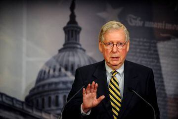 Minds softening | US Senate Majority Leader Mitch McConnell (R-KY) speaks to the media.