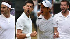 Federer, Djokovic, Murray y Cilic, en busca de las semifinales