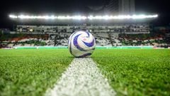Official Ball during the game Leon vs Santos, corresponding to Play In A B of the Torneo Apertura 2023 of the Liga BBVA MX, at Nou Camp Leon Stadium, on November 26, 2023. 

<br><br>

Balon oficial Voit Tempest durante el partido Leon vs Santos, correspondiente al Play In A B del Torneo Apertura 2023 de la Liga BBVA MX, en el Estadio Nou Camp Leon, el 26 de noviembre de 2023.