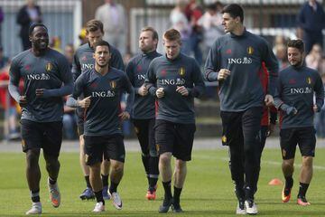 Lukaku training with the Belgium national team