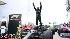 Lewis Hamilton (Mercedes W11), campeón del mundo en el GP de Turquía de F1 2020.