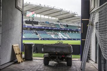 Tallinn's A. Le Coq Arena gets ready for the Uefa Super Cup
