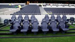 El banquillo del nuevo estadio del Tottenham.