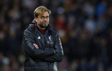 Liverpool manager Juergen Klopp looks dejected