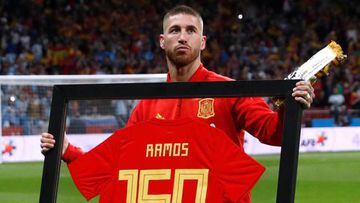 Ramos reached 150 Spain caps in March.