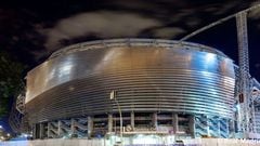 Así lucen los nuevos asientos y el videomarcador 360 del Bernabéu