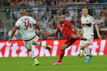 Arturo Vidal sumó su primer partido como titular en Bayern Munich. Jugó ante Milan en la Copa Audi.