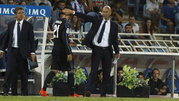 Zidane, en el momento sustituir a Morata.
