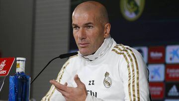 Zidane, en una comparecencia como entrenador del Real Madrid.