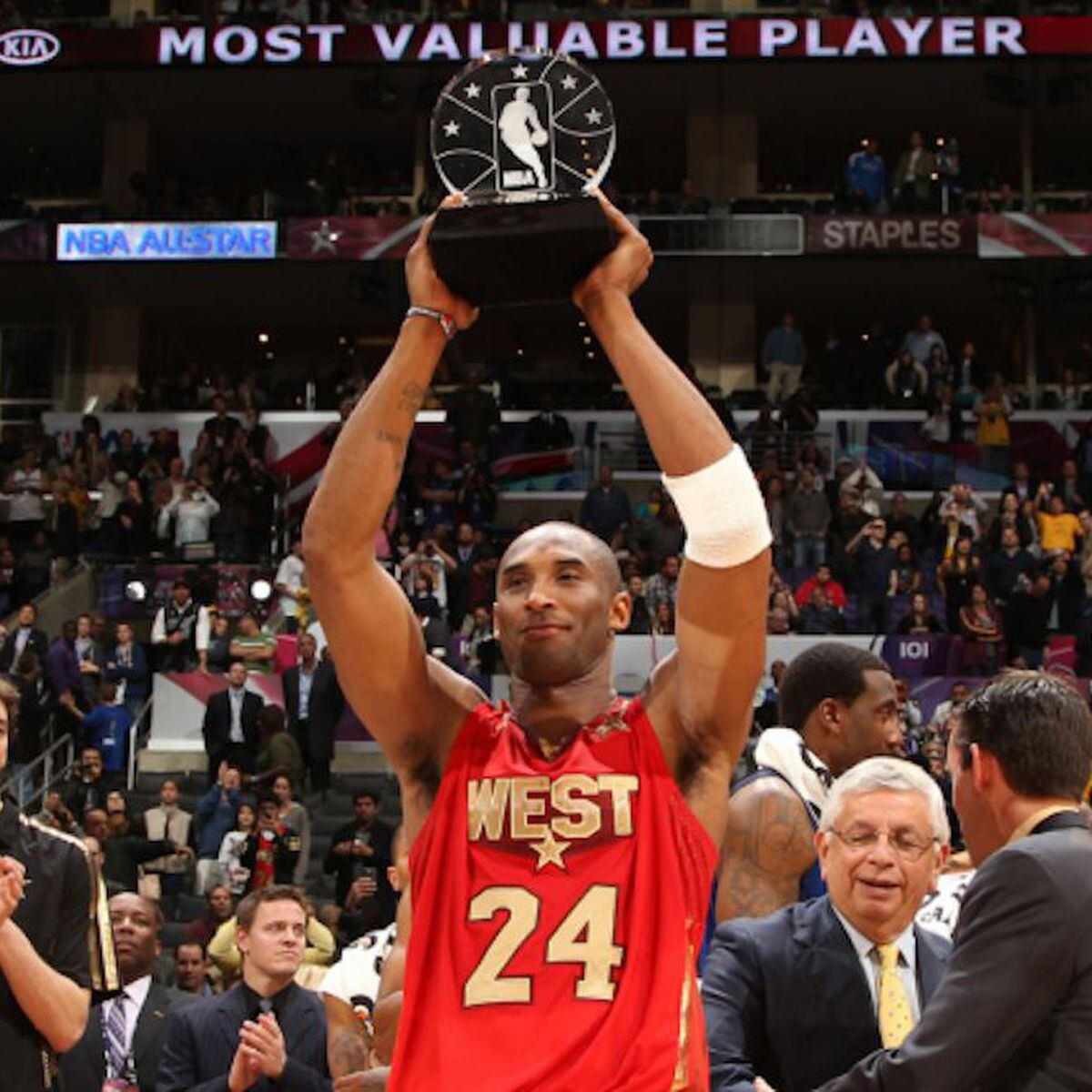 Shams Charania on X: The NBA's new Kobe Bryant All-Star Game MVP trophy –  a four-level design honoring the late icon's Nos. 8 and 24, 18 All-Star  appearances, four ASG MVPs, USA