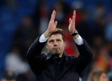 Tottenham manager Mauricio Pochettino celebrates after the match
