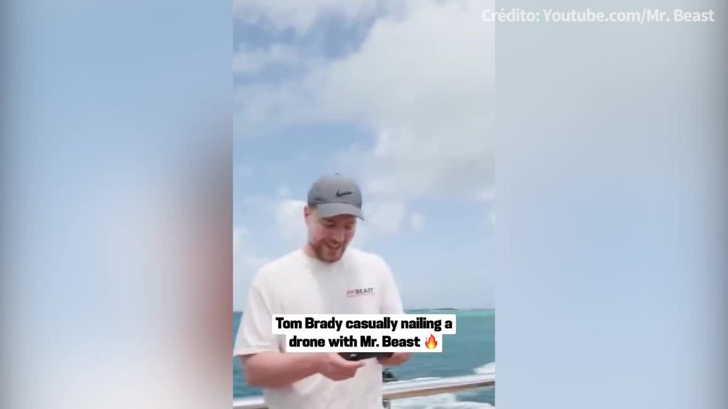 Watch Tom Brady hit a drone out of the sky from a superyacht