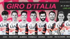 Formaci&oacute;n del equipo UAE para el Giro de Italia 2022.
