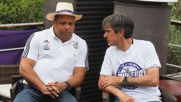 Ronaldo, presidente del Real Valladolid, y Pacheta, entrenador del equipo blanquivioleta.
