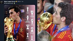 Al momento de darle la bienvenida a Sergio Busquets, la MLS lo confundió y utilizó la foto de otro campeón del mundo con España.