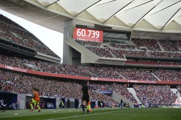 El número de espectadores en el Estadio Wanda Metropolitano. Récord de asistencia en un partido femenino entre clubes