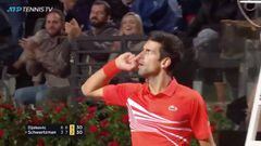Es el número uno y demostró que lo sabe: el gesto de Djokovic a la grada tras un espectacular punto