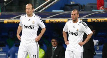 Robben y Wesley Sneijder, con el Real Madrid.