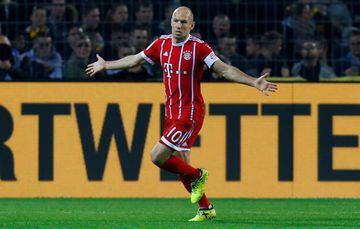 Robben celebra su gol al Borussia Dortmund.