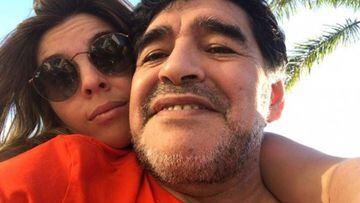 Maradona con su hija Dalma.