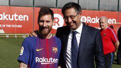 Bartomeu con Messi. 