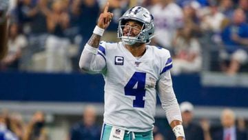 Dak Prescott is the current QB for the Dallas Cowboys and has led them to a 4-1 record as of 13 October 2021.